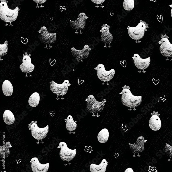 Fototapeta Easter seamless pattern for creating a background