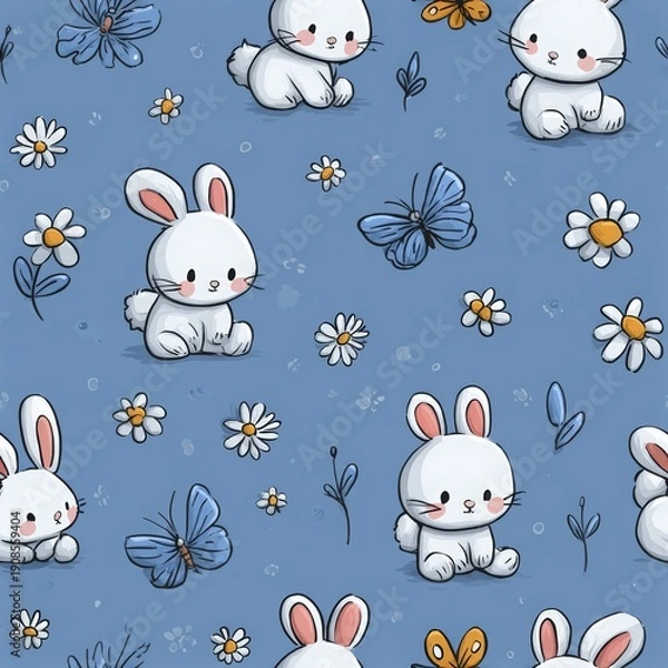 Fototapeta Easter seamless pattern for creating a background