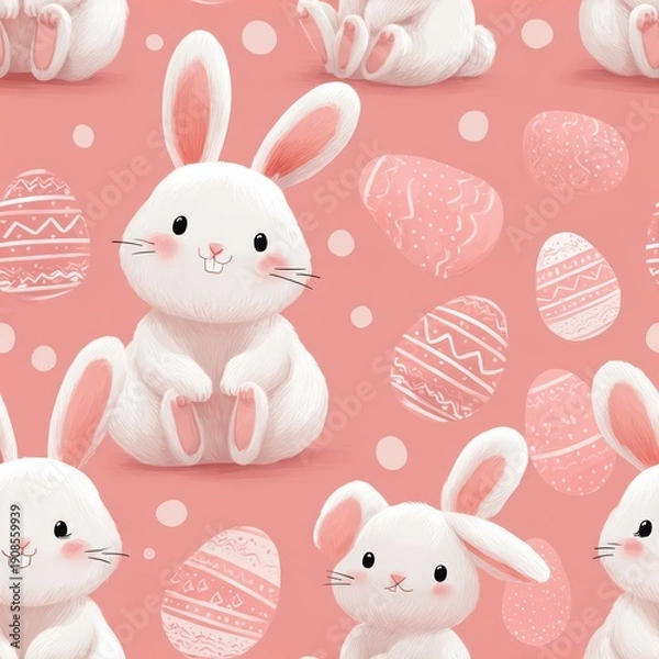 Fototapeta Easter seamless pattern for creating a background