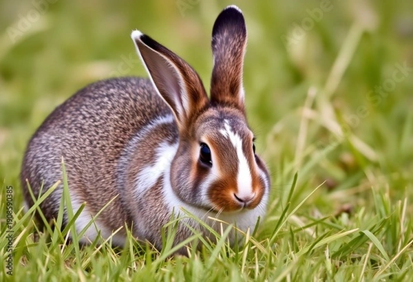 Obraz A Rabbit crouching in the grass
