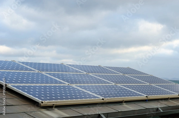 Obraz Solar panels on the roof