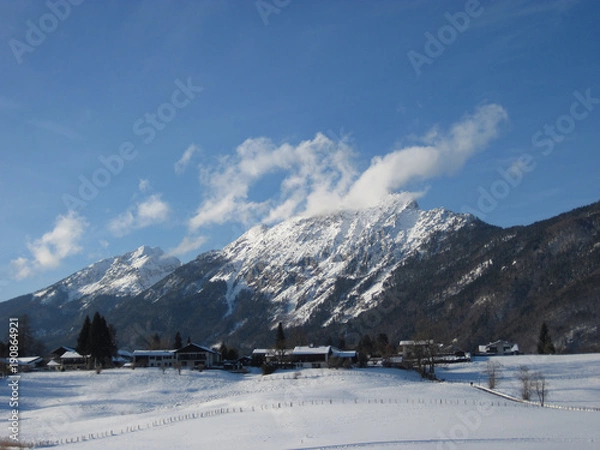 Fototapeta Mountain scenery. Piding, Germany