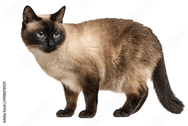 Obraz Siamese Cat on Transparent Background