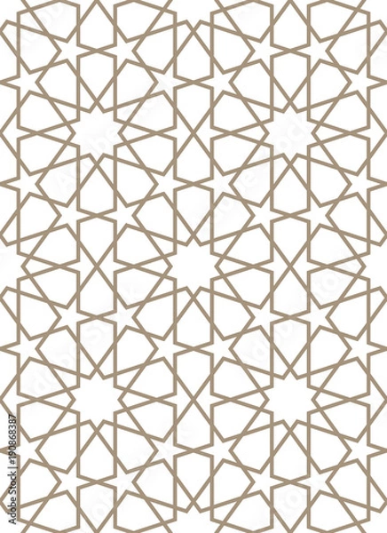 Fototapeta Seamless pattern in Moroccan style.