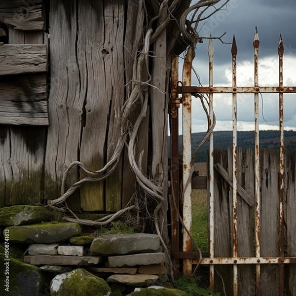 Obraz 
Sophisticated image in rustic minimalist style.