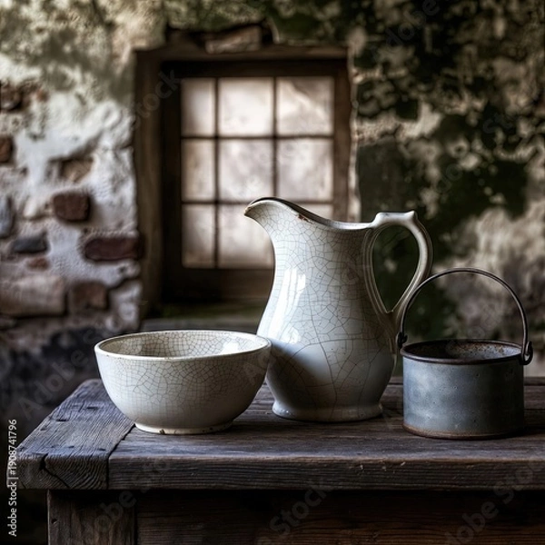 Obraz 
Sophisticated image in rustic minimalist style.