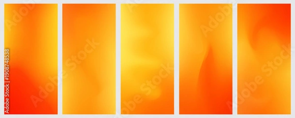 Obraz set elegant yellow background with soft smooth orange gradient blend