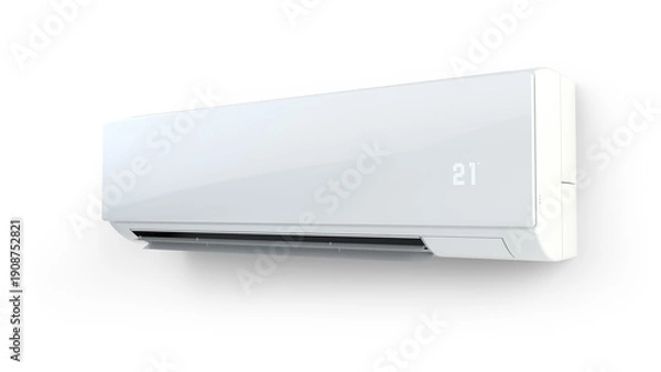 Obraz Air conditioner isolated on white, 3D illustration 