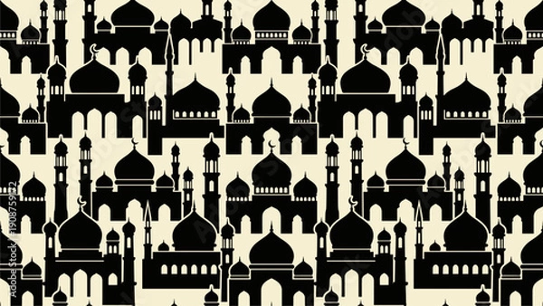 Obraz Islamic Mosque Pattern Background for Cultural & Religious Design Projects