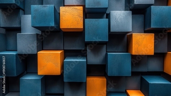 Fototapeta Colorful geometric shapes background texture.