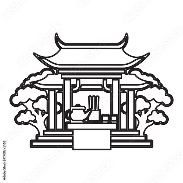 Obraz Traditional Asian Shrine Icon