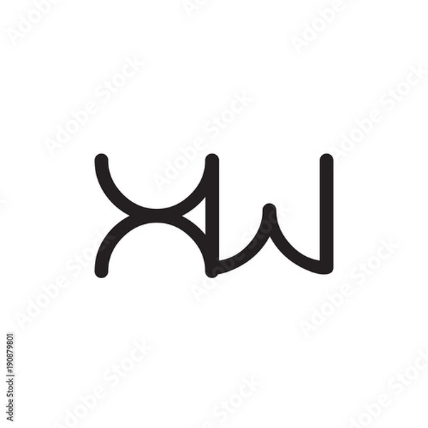 Obraz initial letter rounded logo modern