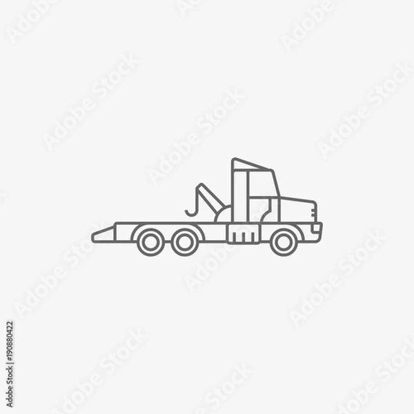 Fototapeta wrecker truck vector icon