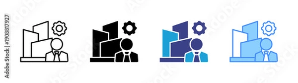 Obraz Manager icon set multiple style collection