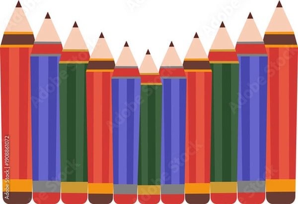 Obraz colorful writing pencil (8)
