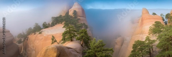 Obraz Foggy Sandstone Range