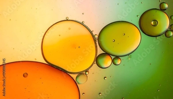 Obraz Vibrant liquid spheres with warm gradient lighting