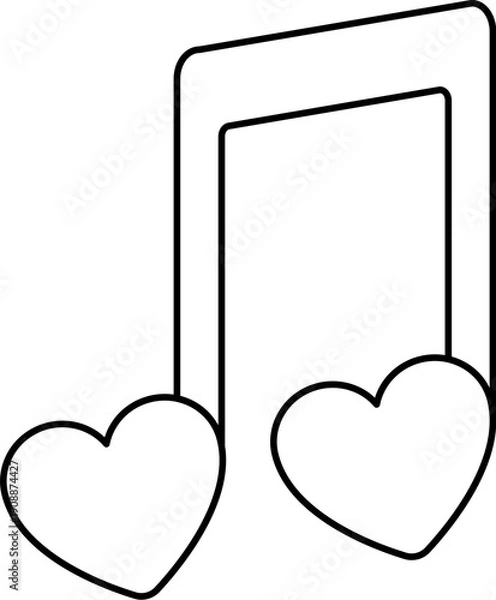 Obraz Music Note Line Icon