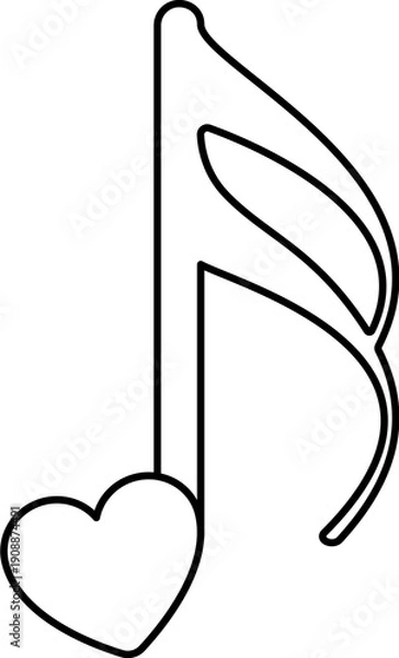 Obraz Music Note Line Icon