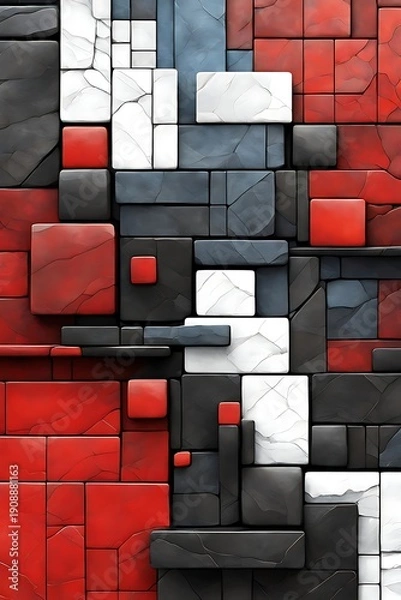 Fototapeta abstract background with squares