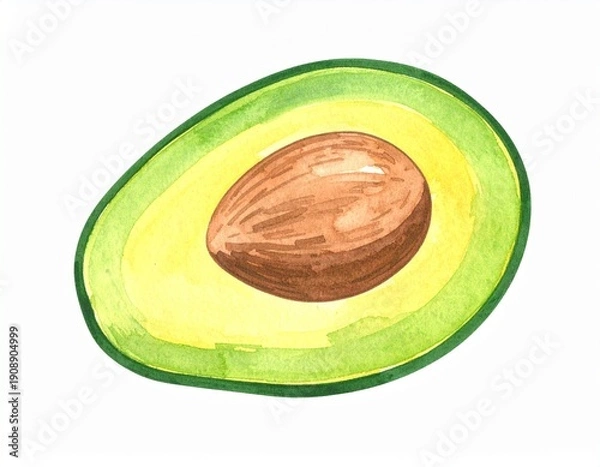 Obraz 水彩画　アボカド