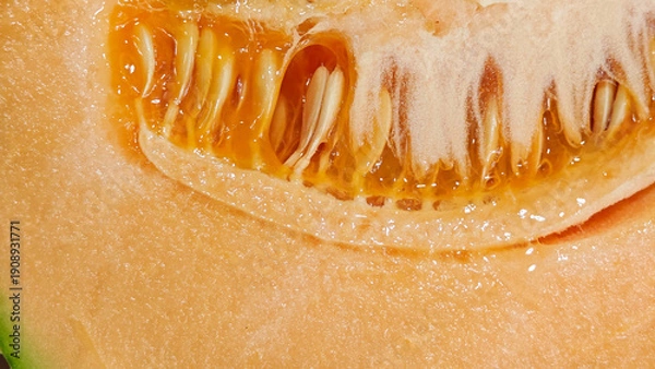 Obraz Cantaloupe melon close up, texture.