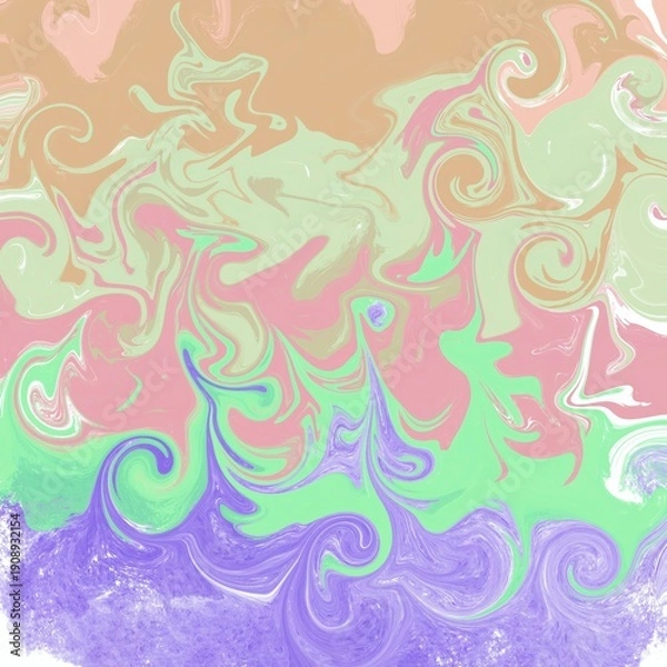 Obraz Pastel psychedelic abstract art 