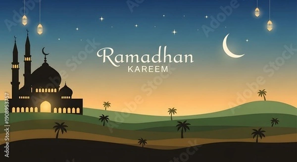 Obraz eid mubarak greeting card