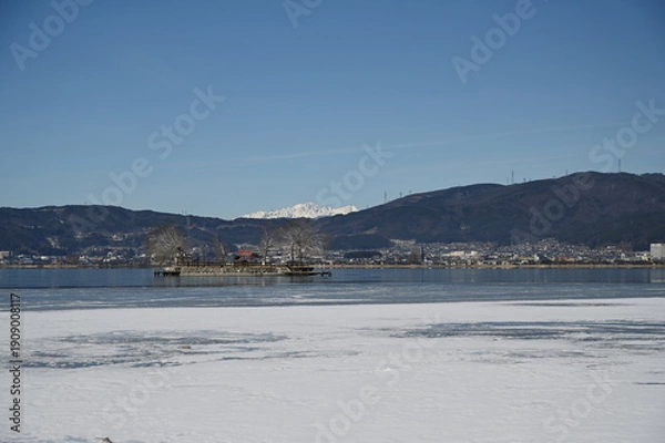 Obraz 凍結した諏訪湖