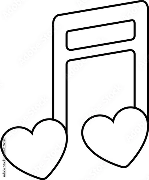Obraz Music Note Line Icon