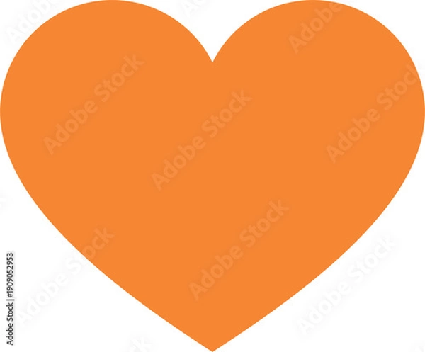 Obraz Orange heart love art 