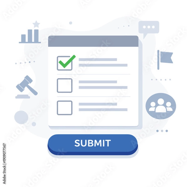 Fototapeta Submission Form for Voting Process