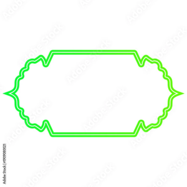 Fototapeta Neon Islamic Text Box