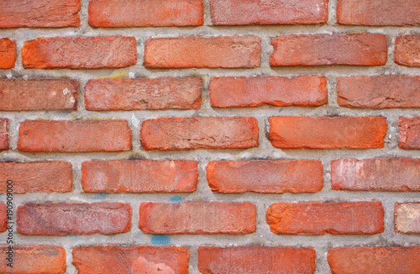 Obraz old wall of red bricks, background.