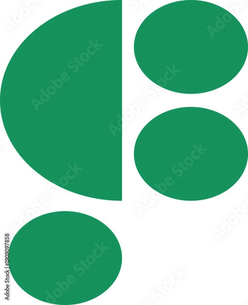 Obraz Letter F Initial Logo Collection Element