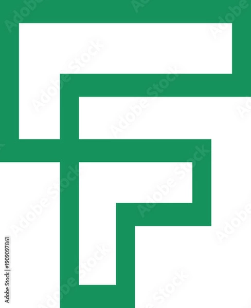 Obraz Letter F Initial Logo Collection Element