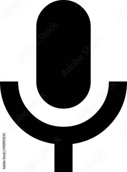 Obraz Black microphone icon