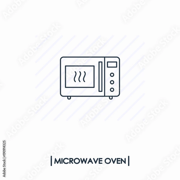 Obraz Microwave oven outline icon isolated