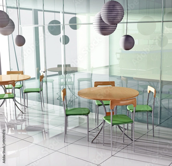 Fototapeta dining table in cafe