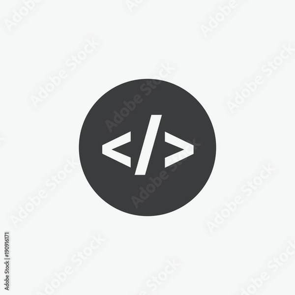 Fototapeta Code Vector Icon
