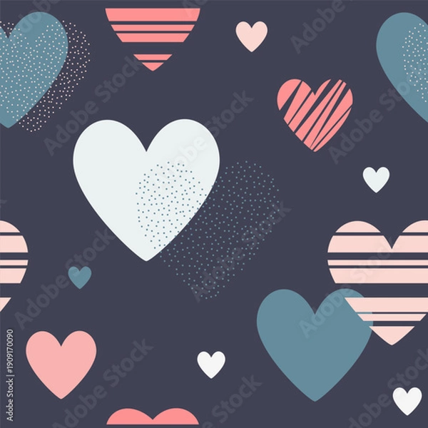 Fototapeta valentine's day pattern