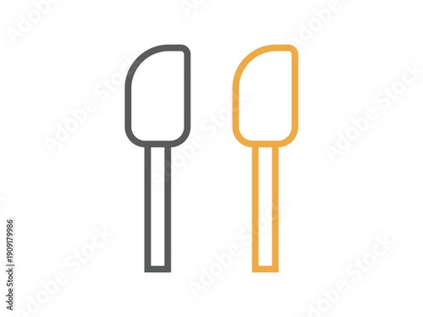 Obraz ヘラのアイコンのイラストのセット