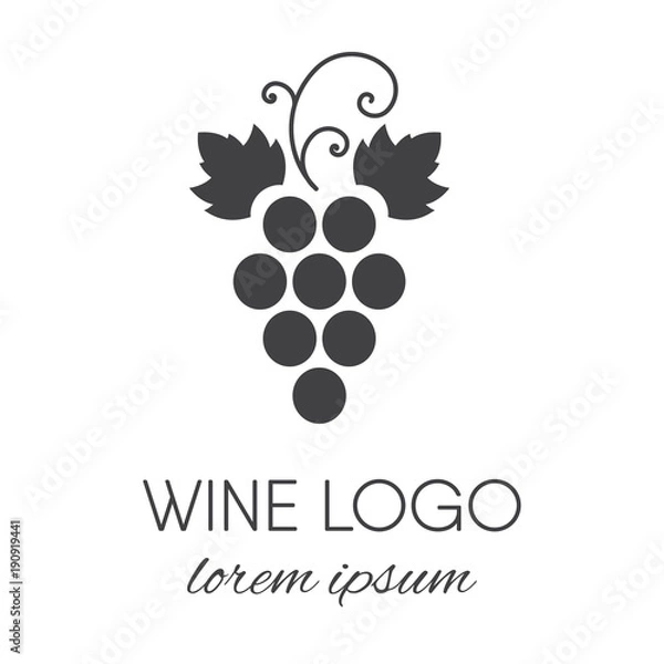 Fototapeta Grapes logo design element.