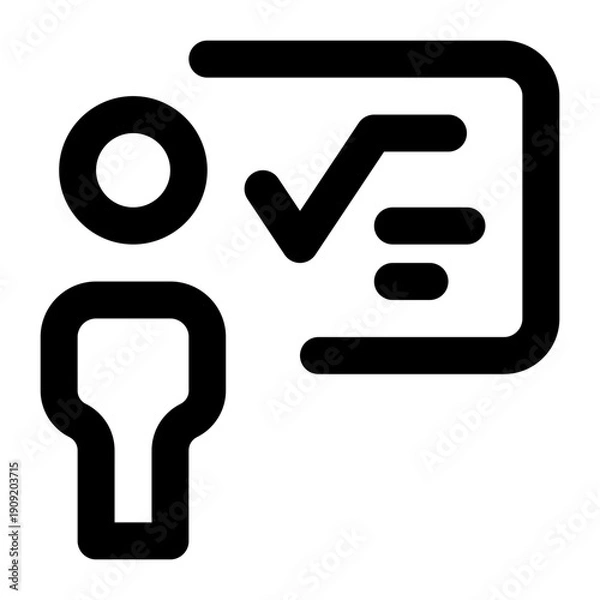 Obraz teaching style line icon