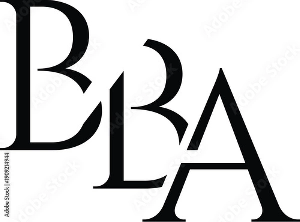 Obraz Letter BBA clothing logo