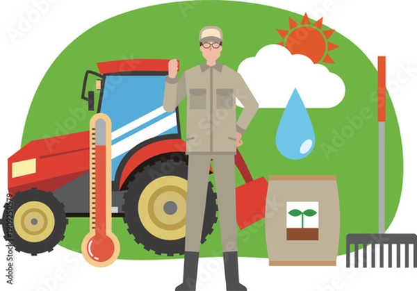 Obraz 農業に従事する男性