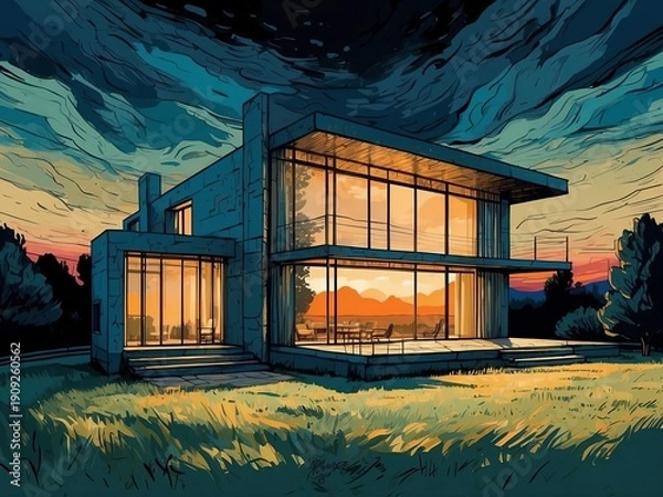 Obraz house on the hill