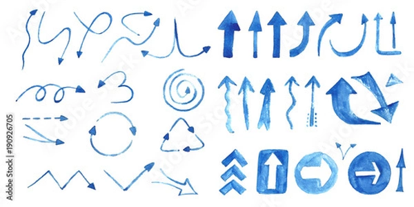 Obraz Set of arrows isolated on white background.