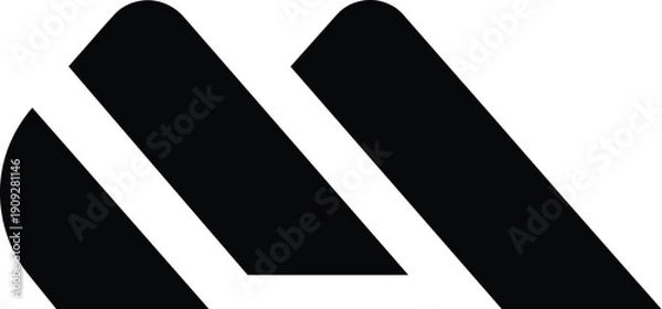 Obraz Letter M minimalist logo design
