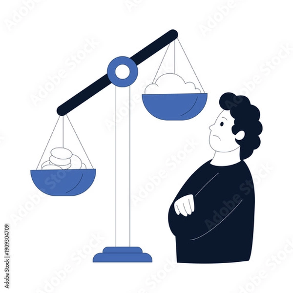 Obraz Looking at an unbalanced Vector illustration. EPS 10 file		